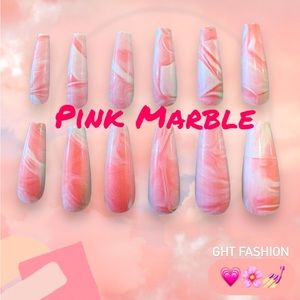 💗Pink Marble Nails!